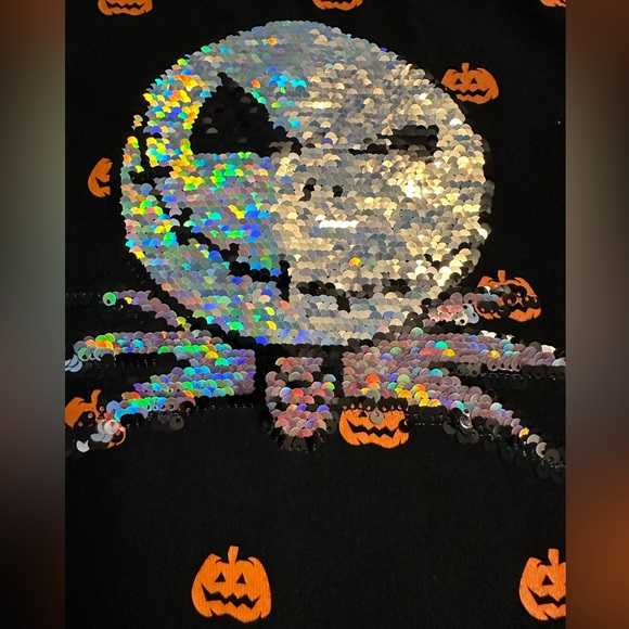 Jack Skellington Nightmare Before Christmas Long Sleeve Top Girls L 10/12 - Picture 3 of 4